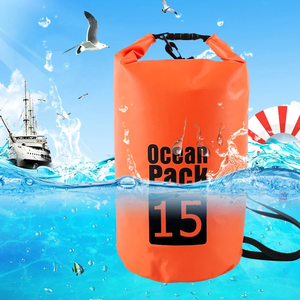 2L–10L Waterproof Dry Bag – Floating Sack for Swimming, Boating, River Trekking & Outdoor Sports