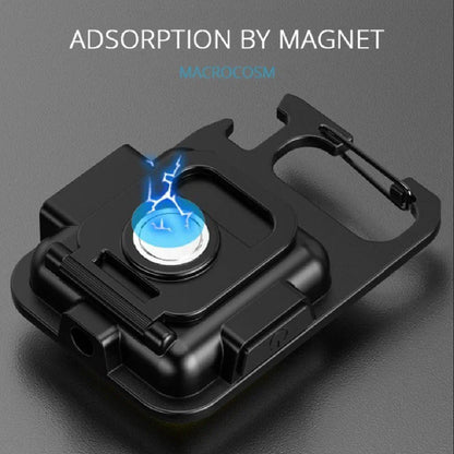 Super Bright Mini Keychain Flashlight Charging Lamp Camping Lights with Magnet 4 Lighting Modes for Emergency Lighting Torch