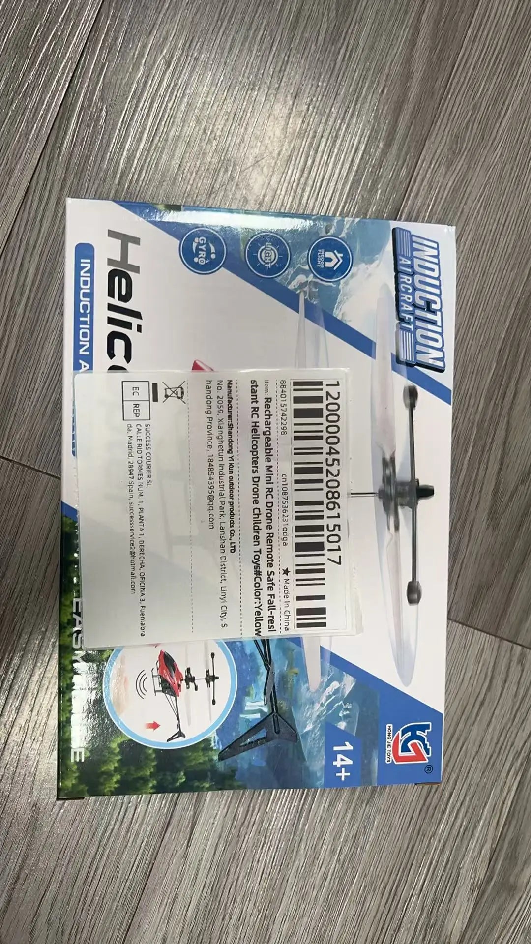Mini RC Helicopter Drone – Induction Hover Toy for Kids with Rechargeable Battery (No Remote Needed)