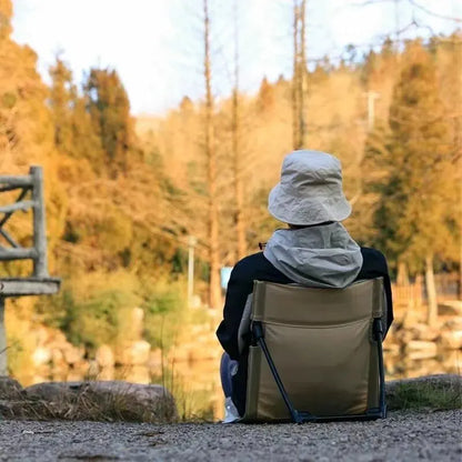 Lightweight Outdoor Camping Folding Chair with Backrest Cushion – Portable Park, Beach & Leisure Seat