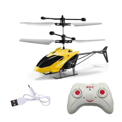 Mini RC Helicopter Drone – Induction Hover Toy for Kids with Rechargeable Battery (No Remote Needed)