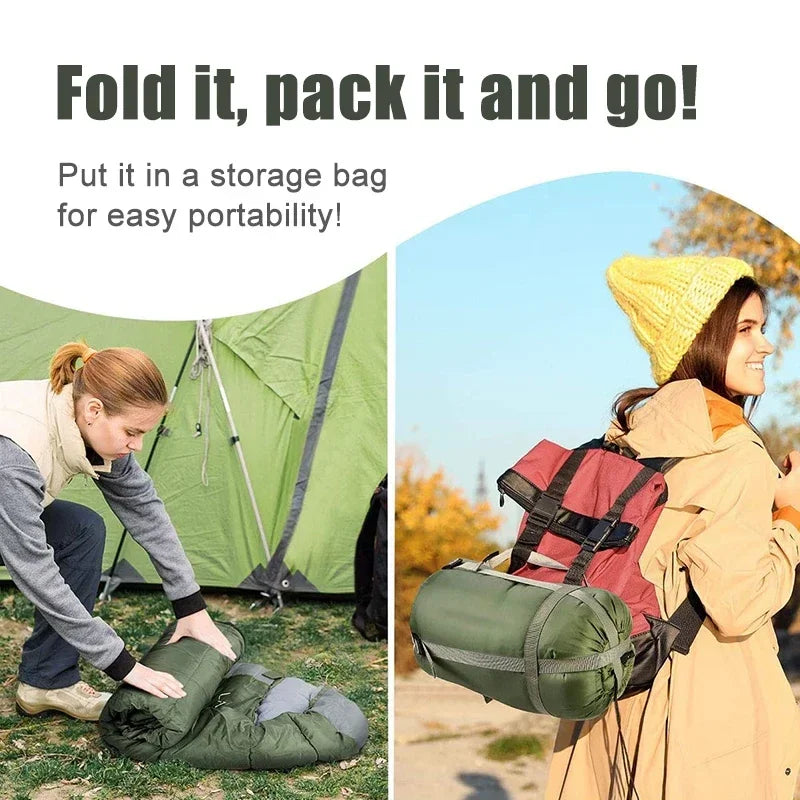 Camping Sleeping Bag Ultralight Waterproof 4 Season Warm Envelope for Backpacking, Hiking & Outdoor Travel