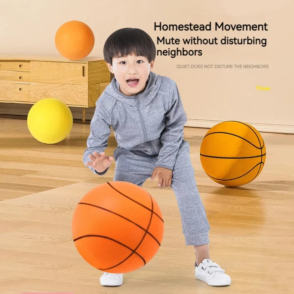 Foam Basketball – Silent Mute Ball for Kids Indoor Play, Safe Soft Squeezable Toy