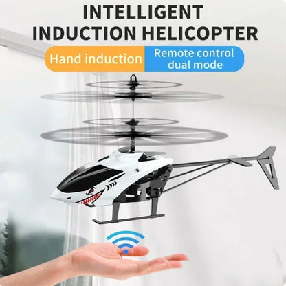 Mini RC Helicopter Drone – Induction Hover Toy for Kids with Rechargeable Battery (No Remote Needed)