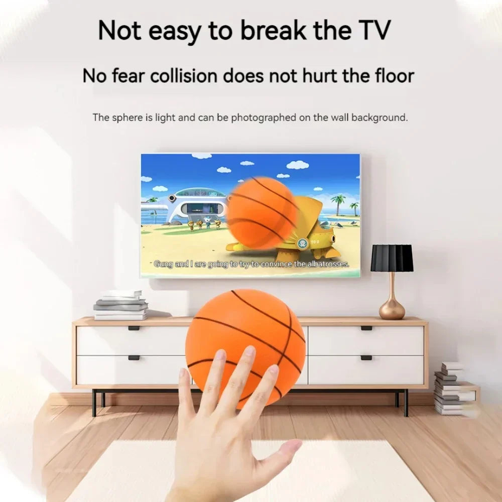 Foam Basketball – Silent Mute Ball for Kids Indoor Play, Safe Soft Squeezable Toy