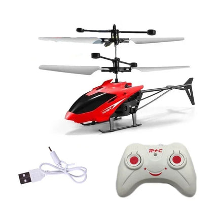 Mini RC Helicopter Drone – Induction Hover Toy for Kids with Rechargeable Battery (No Remote Needed)