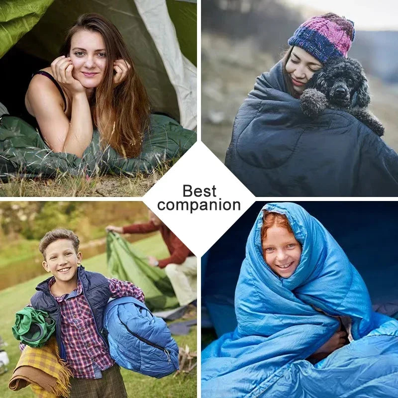 Camping Sleeping Bag Ultralight Waterproof 4 Season Warm Envelope for Backpacking, Hiking & Outdoor Travel