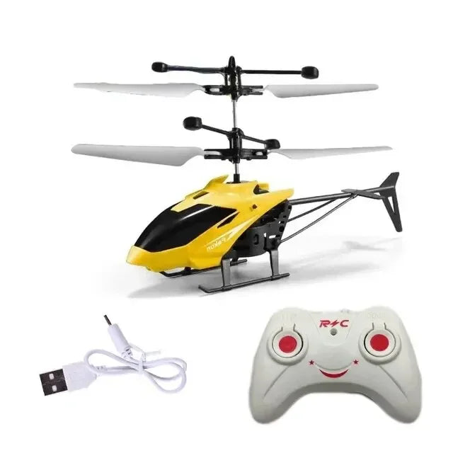 Mini RC Helicopter Drone – Induction Hover Toy for Kids with Rechargeable Battery (No Remote Needed)