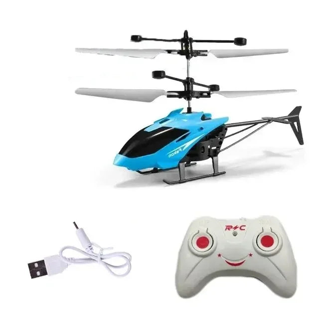 Mini RC Helicopter Drone – Induction Hover Toy for Kids with Rechargeable Battery (No Remote Needed)